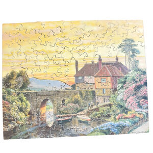 Vintage Talisman Wooden Picture Puzzle “Stone Bridge” Frank Corbyn Price 100 pc